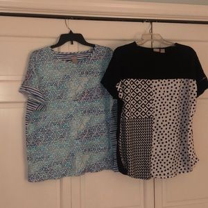 2 pack short dolman sleeve Chico’s tops